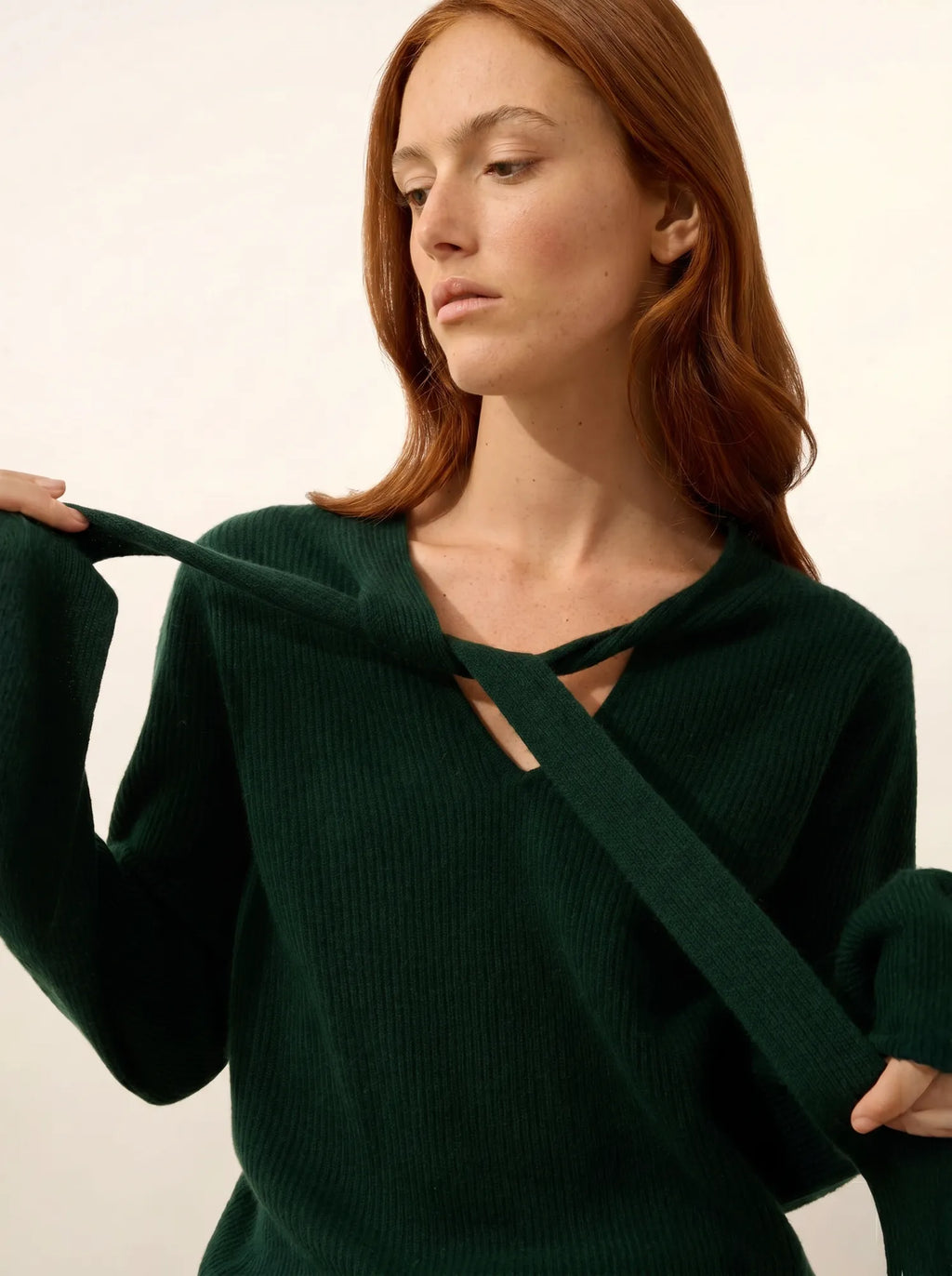 NOTY pullover col lavallière zypresse
