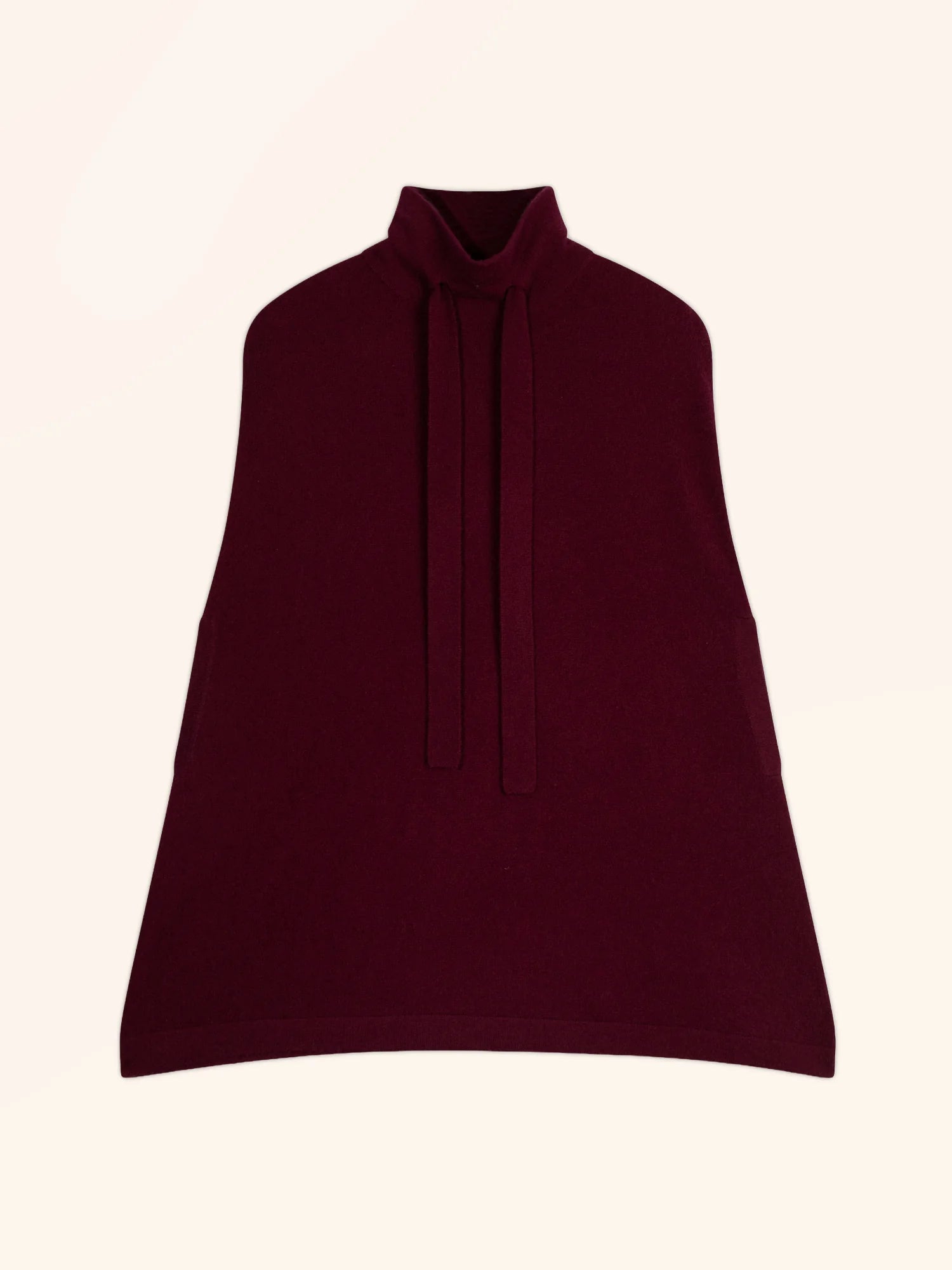MIAMAR cape rundhalsausschnitt kordelzug bordeaux