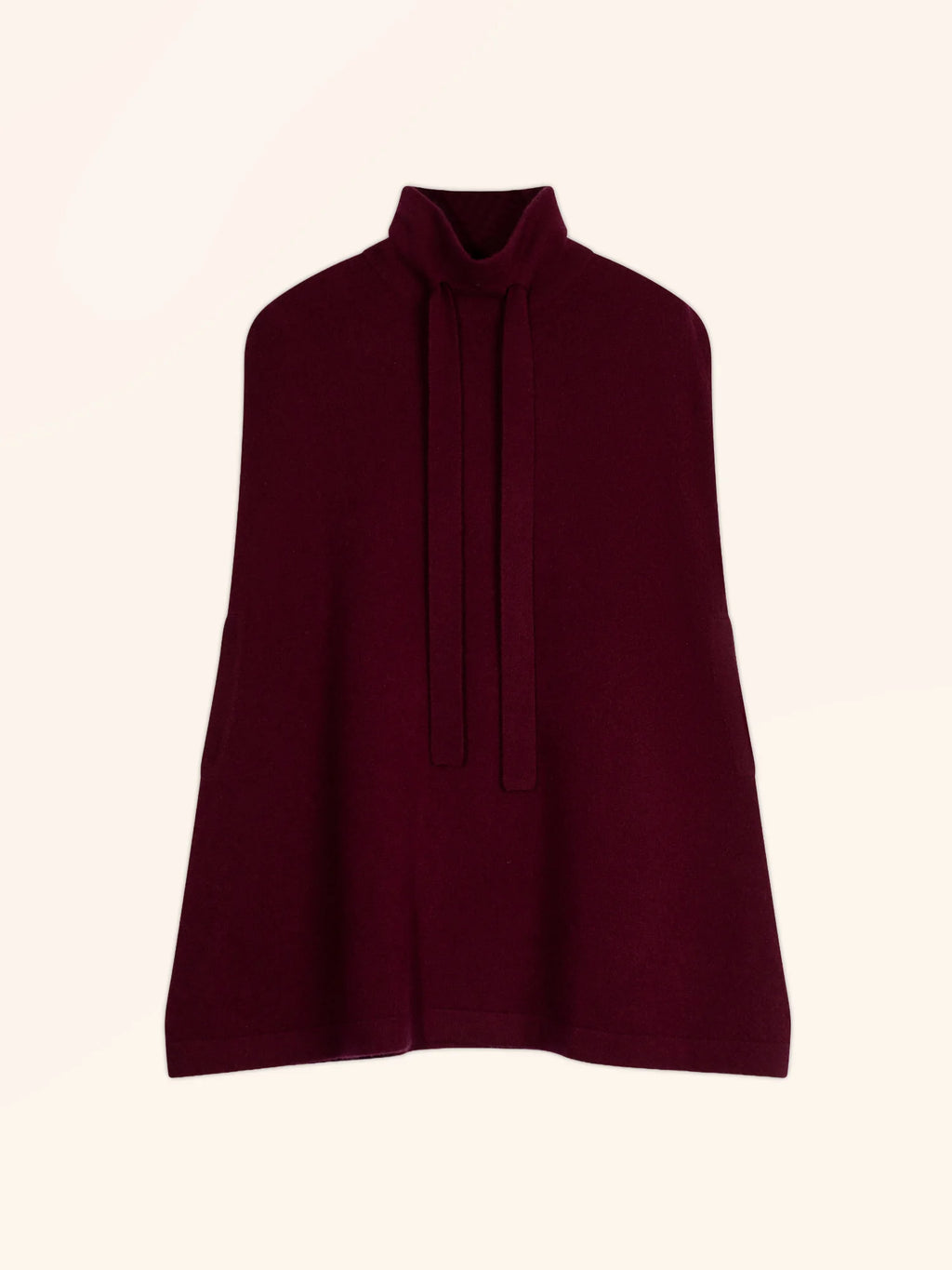 MIAMAR cape rundhalsausschnitt kordelzug bordeaux