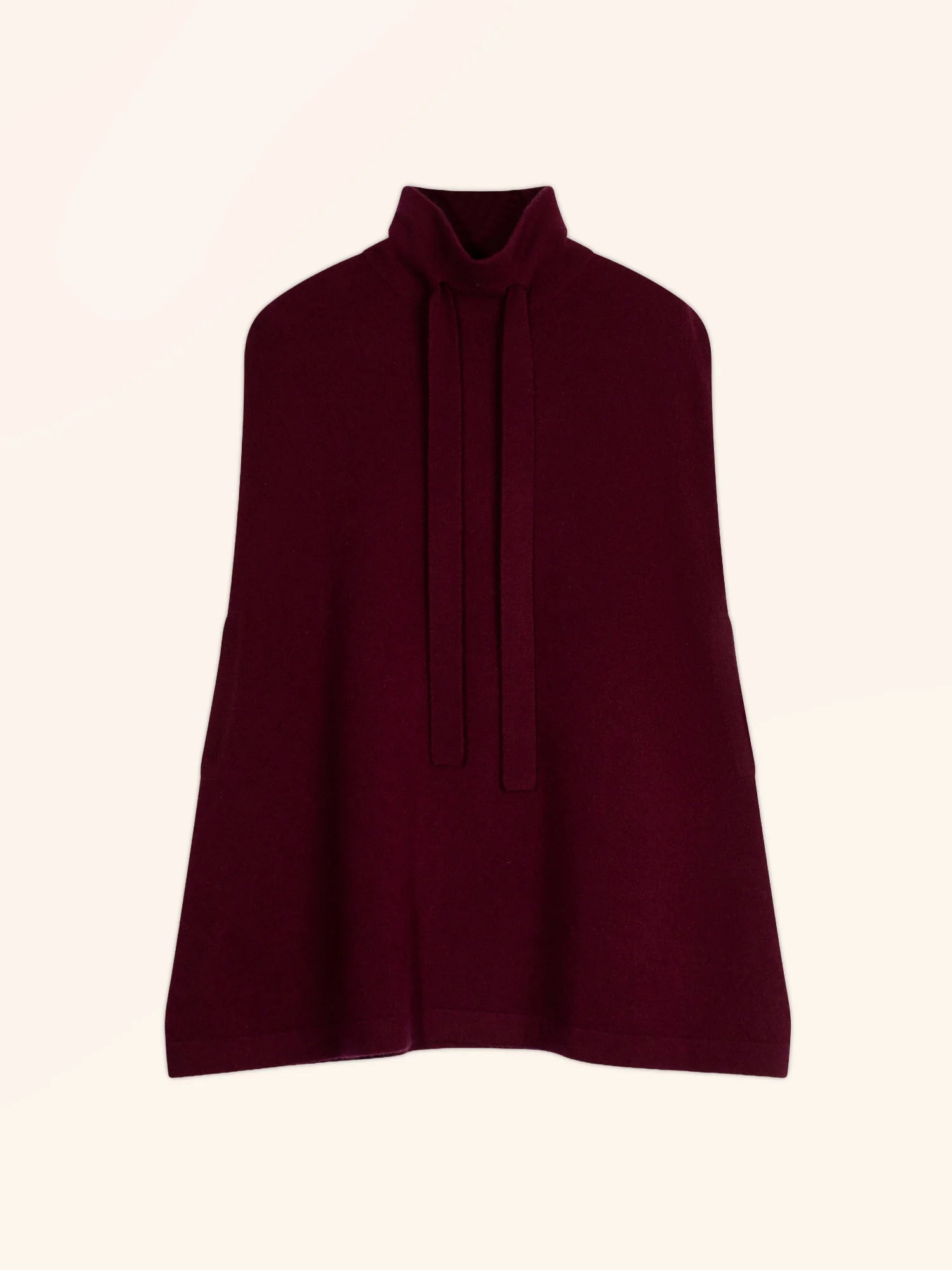 MIAMAR cape rundhalsausschnitt kordelzug bordeaux