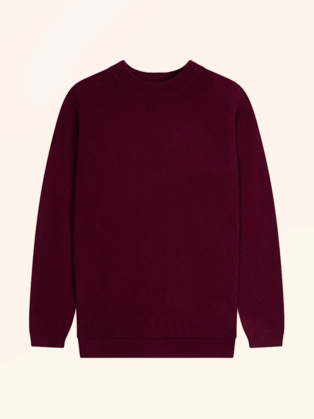 JOSPE pullover rundhalsausschnitt bordeaux