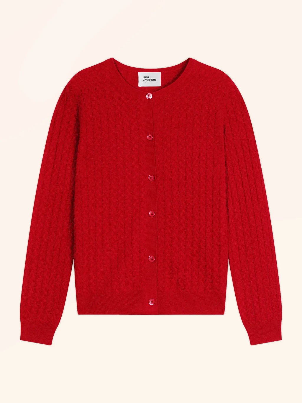 LAURA strickjacke rundhalsausschnitt rot