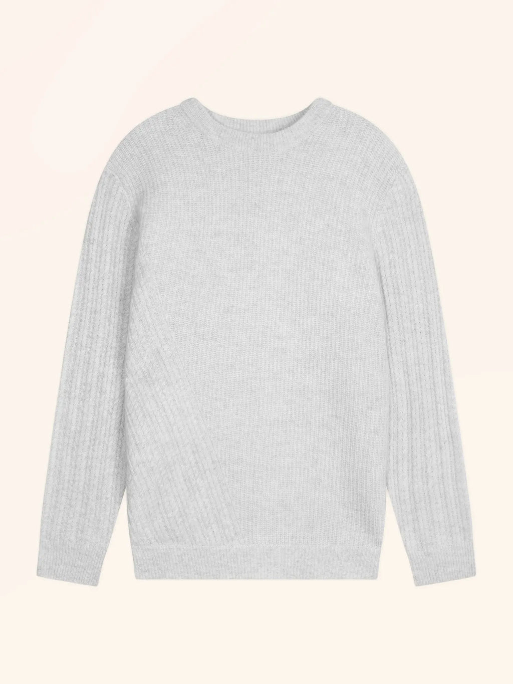 LUKKA pullover rundhalsausschnitt 4-fädig perlgrau meliert