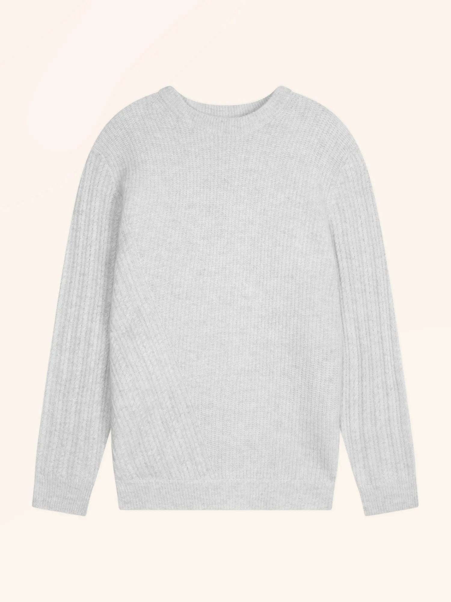 LUKKA pullover rundhalsausschnitt 4-fädig perlgrau meliert