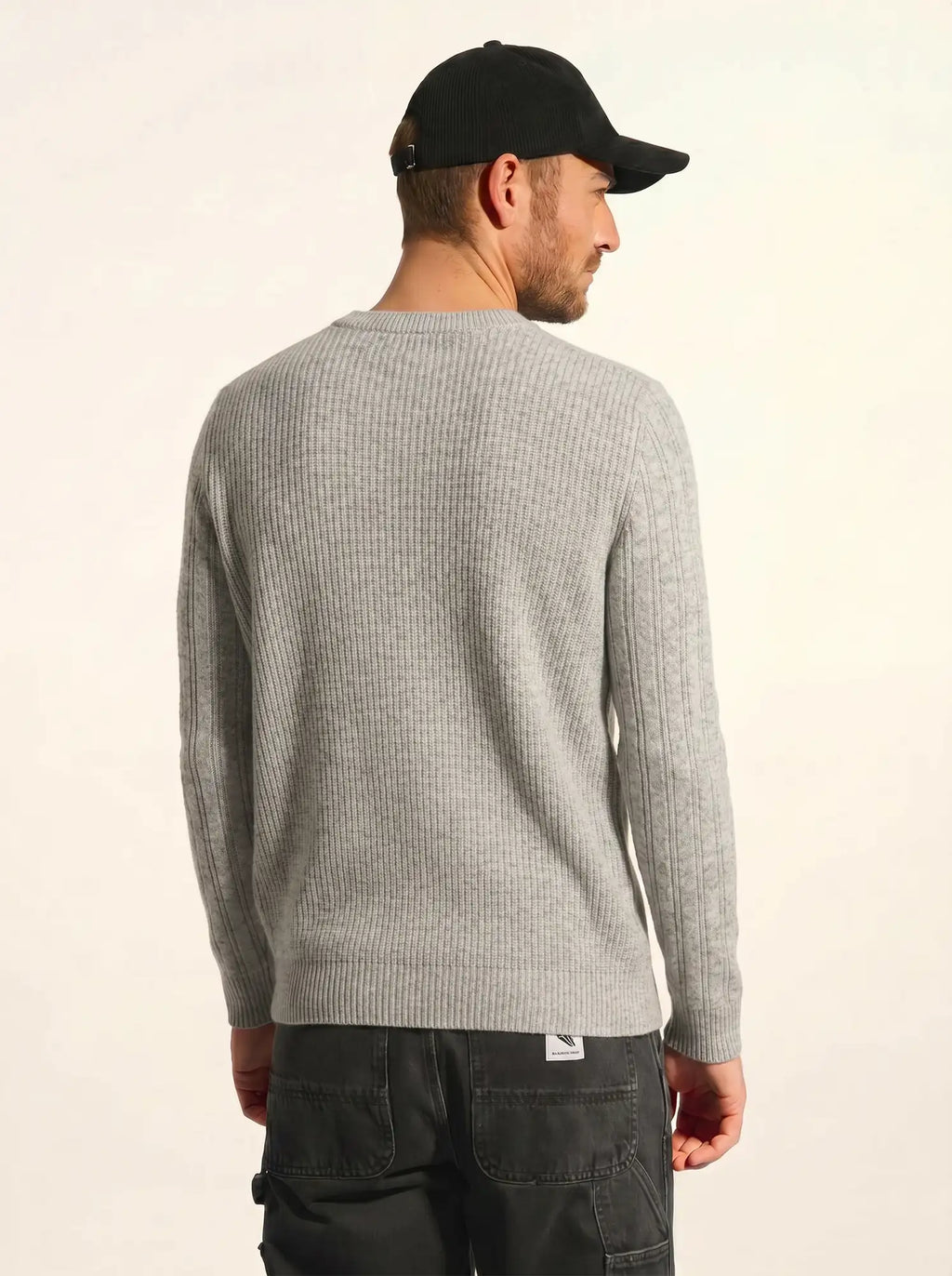 LUKKA pullover rundhalsausschnitt 4-fädig perlgrau meliert