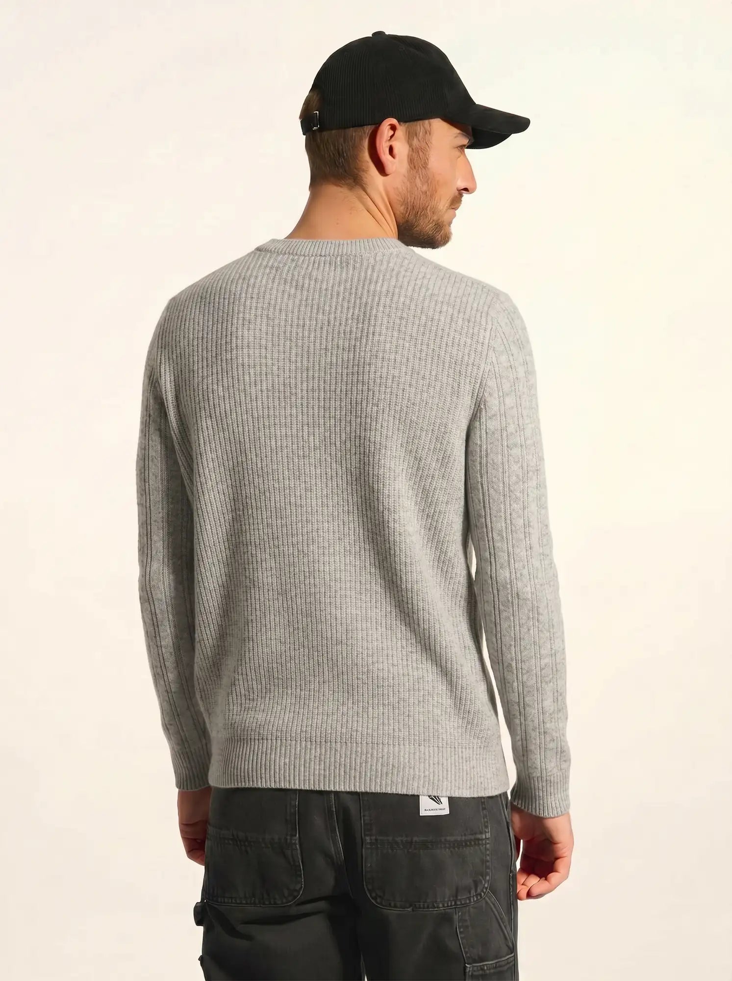 LUKKA pullover rundhalsausschnitt 4-fädig perlgrau meliert