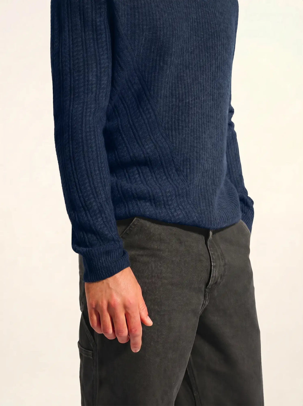 LUKKA Sweater Crew Neck 4 Ply Midnight