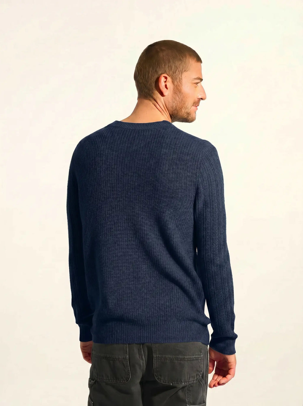 LUKKA Sweater Crew Neck 4 Ply Midnight