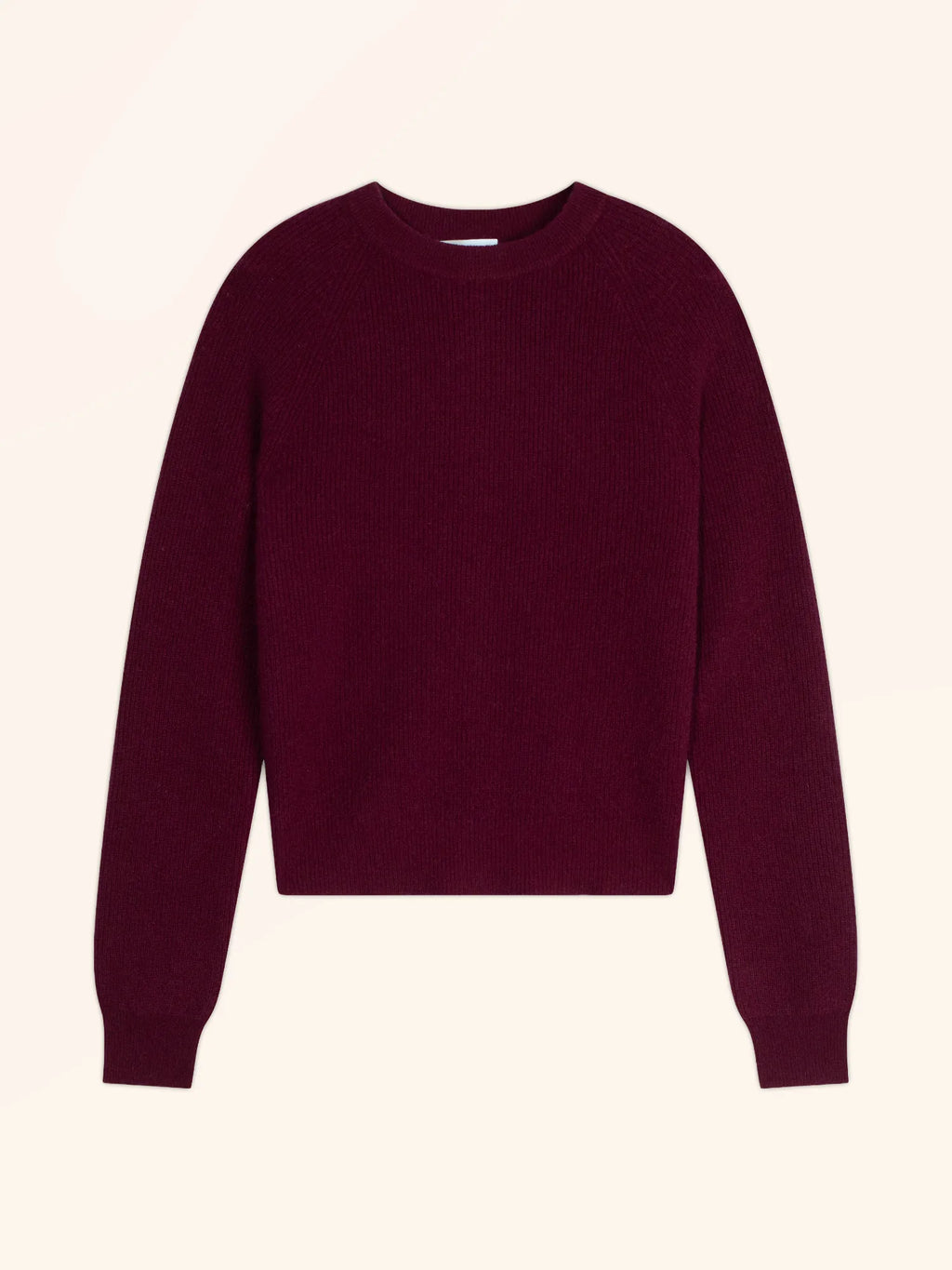 JONA pullover rundhalsausschnitt mit reissverschluss hinten bordeaux