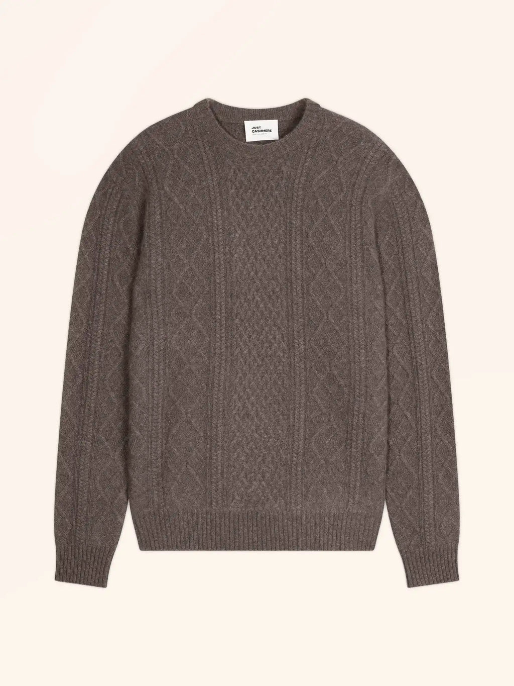 THURID Sweater Crew Neck 4 Ply Heather Taupe