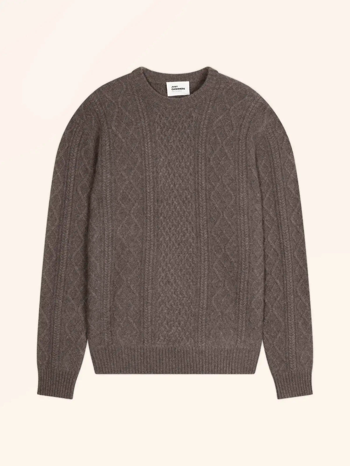 THURID Sweater Crew Neck 4 Ply Heather Taupe