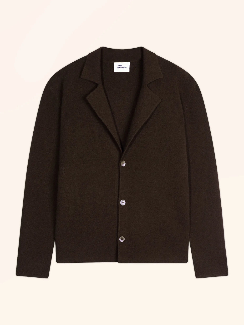 ALVAR Jacket Buttoned Notched Collar Chocolate