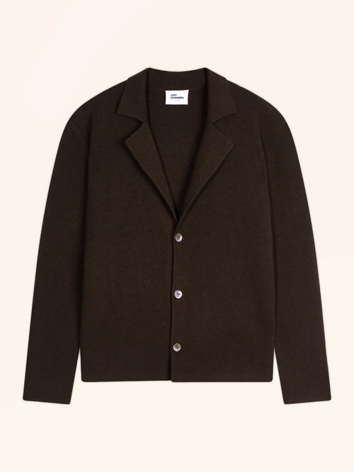 ALVAR Jacket Buttoned Notched Collar Chocolate