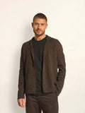 ALVAR Jacket Buttoned Notched Collar Chocolate