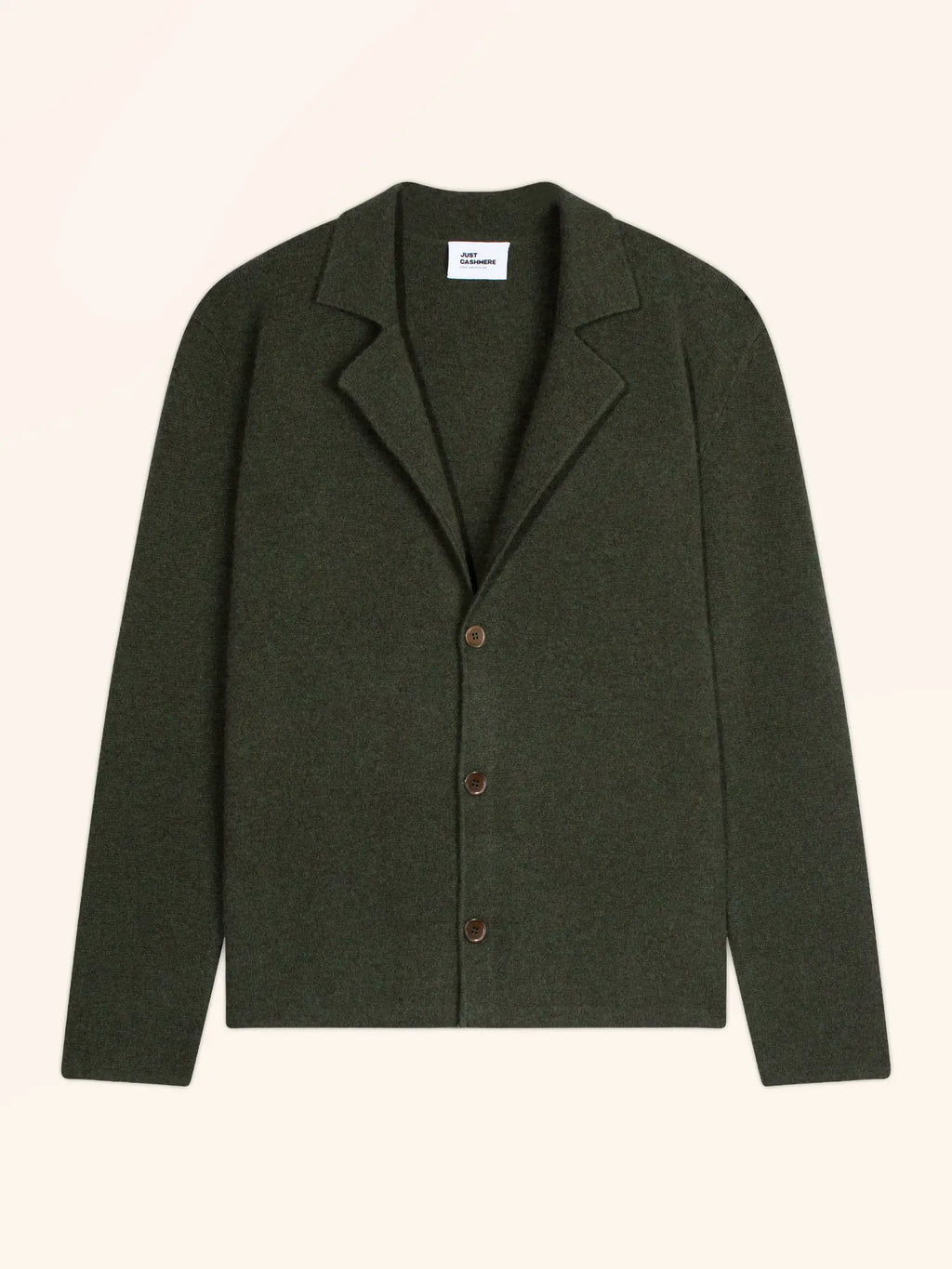 ALVAR Jacket Buttoned Notched Collar Heather Khaki