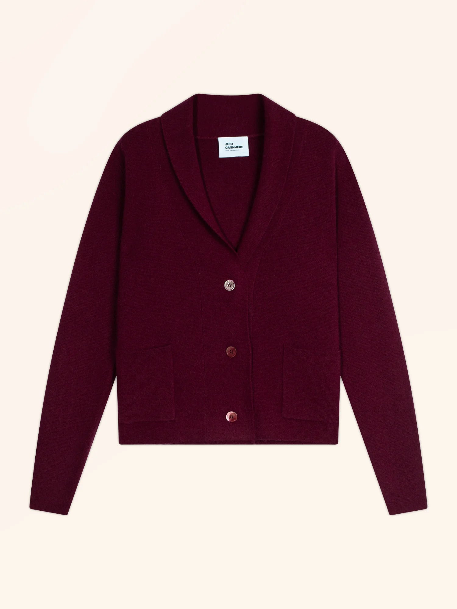 MILA jacke geknöpft schalkragen bordeaux