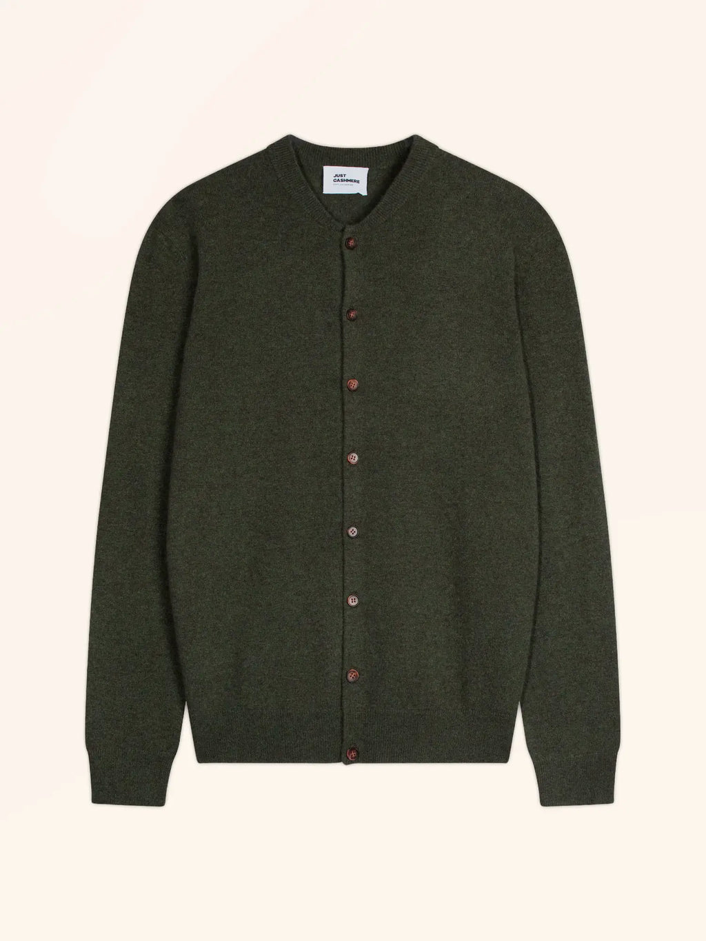 ANAIS cardigan col rond kaki chiné
