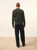ANAIS cardigan col rond kaki chiné