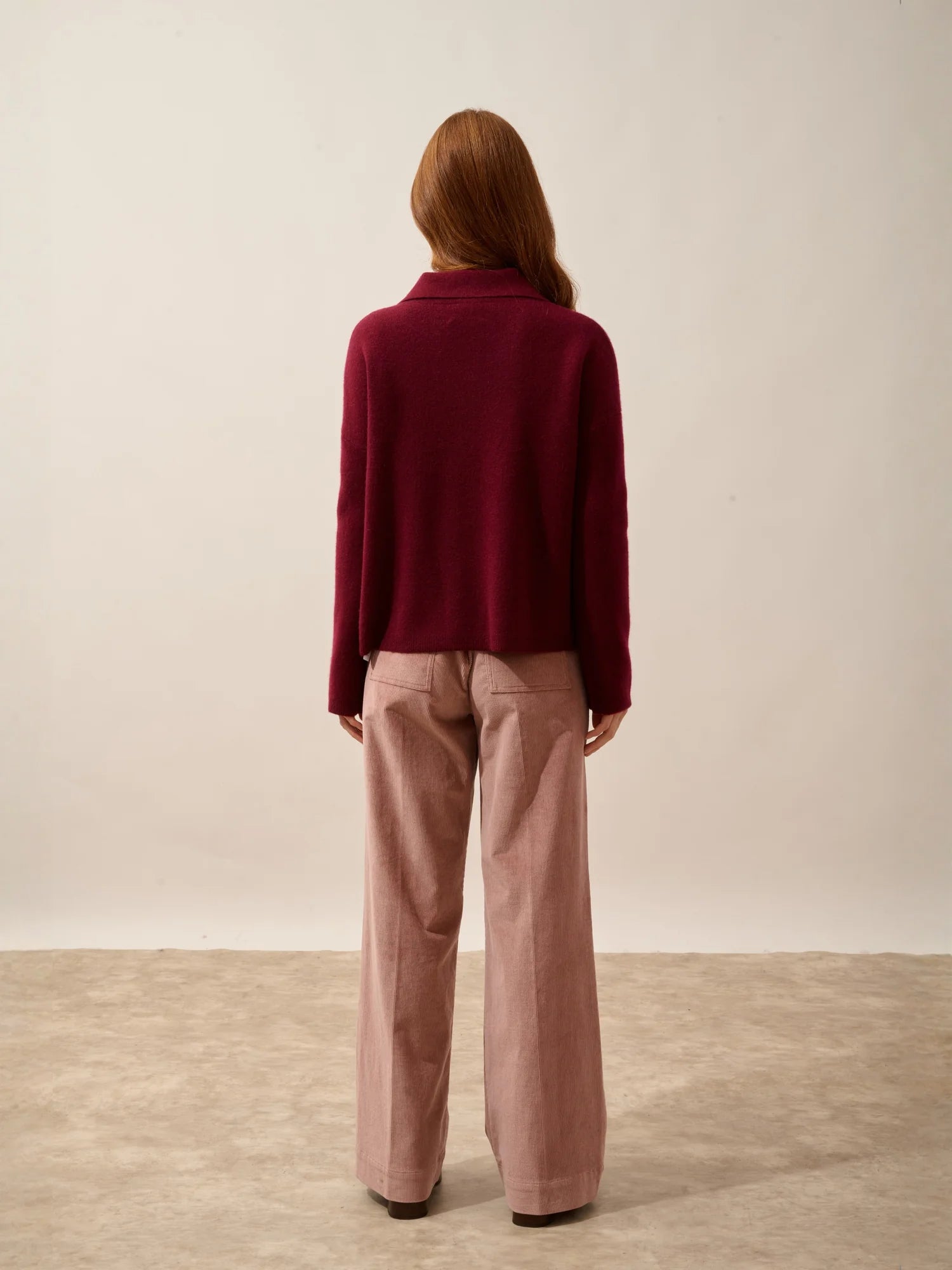 HEKLA jacke geknöpft hemdkragen bordeaux
