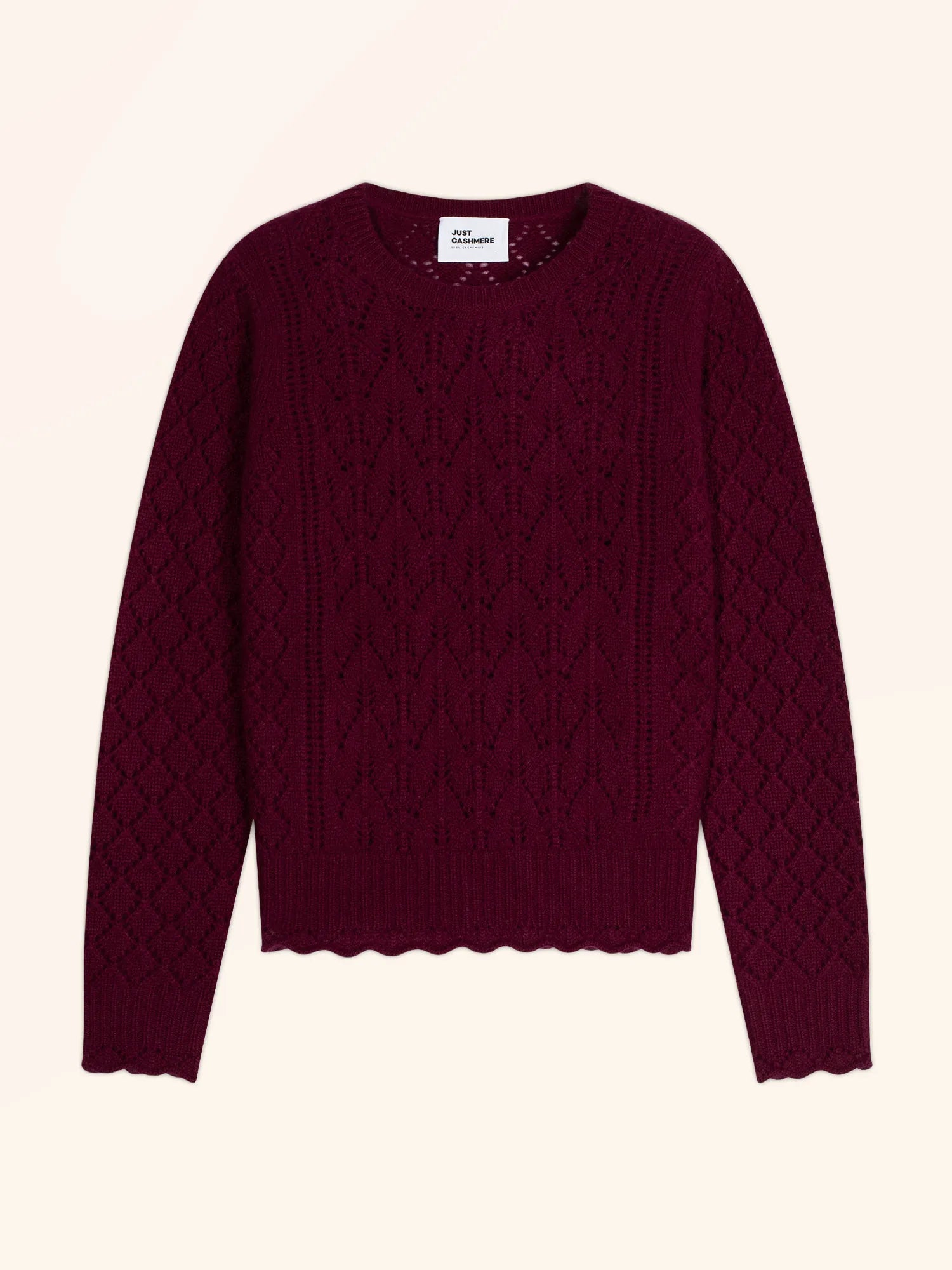 NADIA pullover rundhalsausschnitt 8-fädig bordeaux
