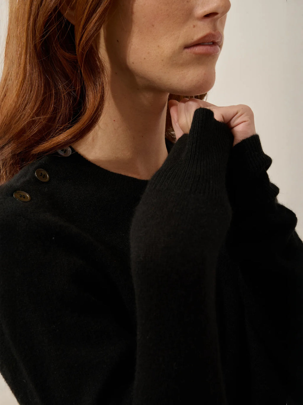 JEANNE pullover rundhalsausschnitt marine schwarz