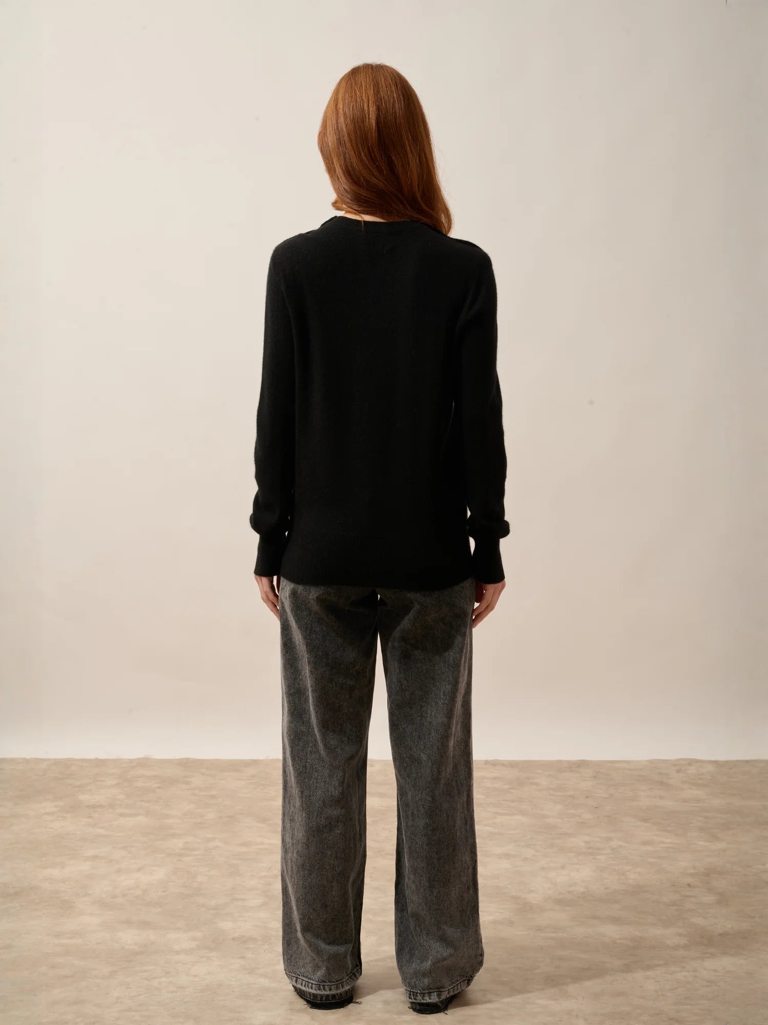 JEANNE pullover rundhalsausschnitt marine schwarz
