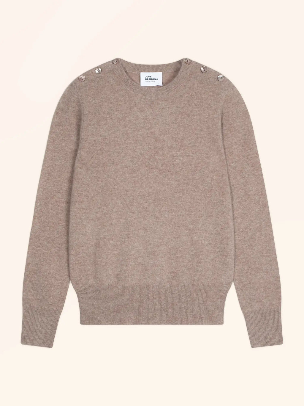 JEANNE pullover rundhalsausschnitt marine taupe hell meliert