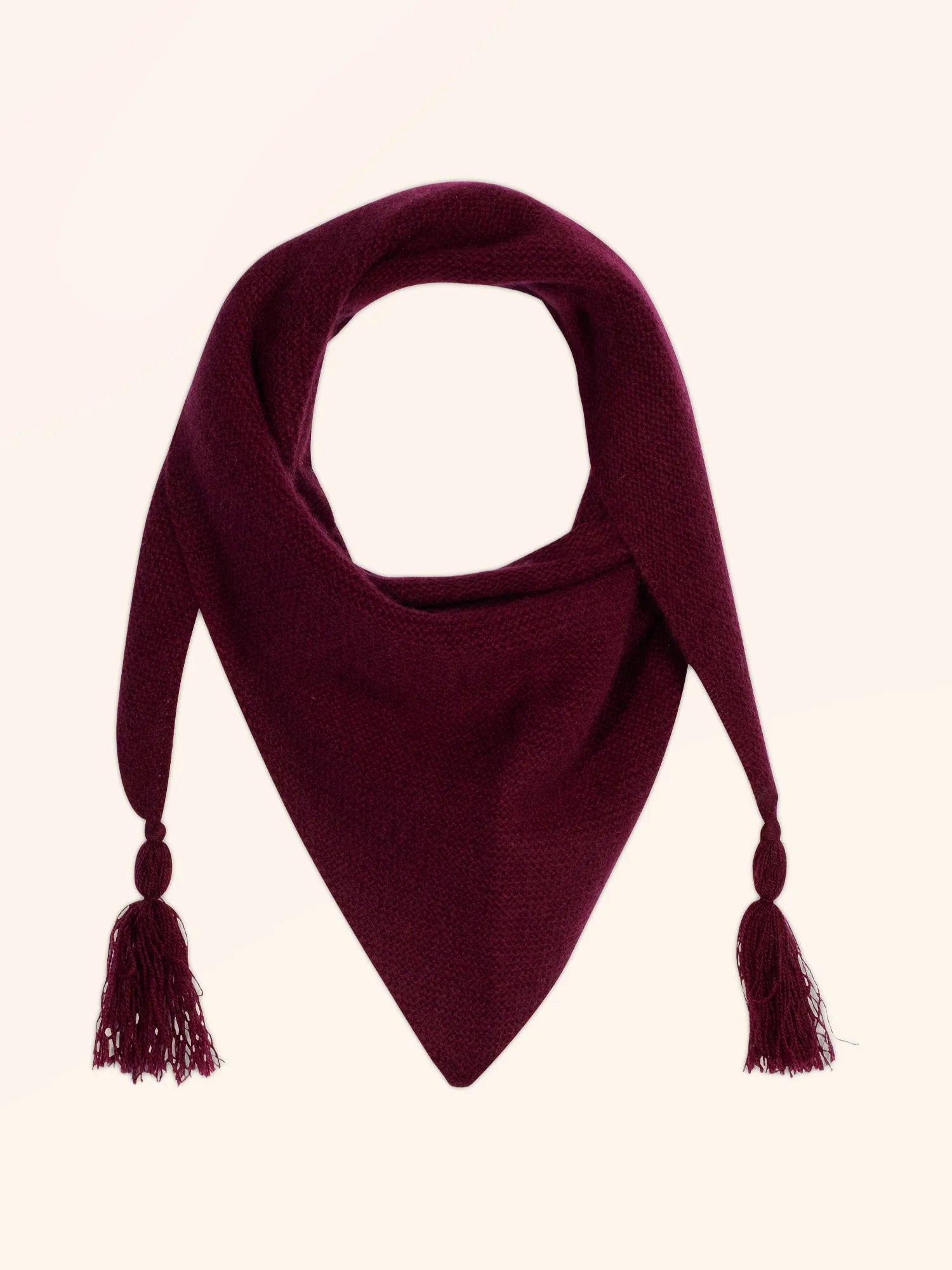 LIMA schal triangle mit fransen 4-fädig bordeaux