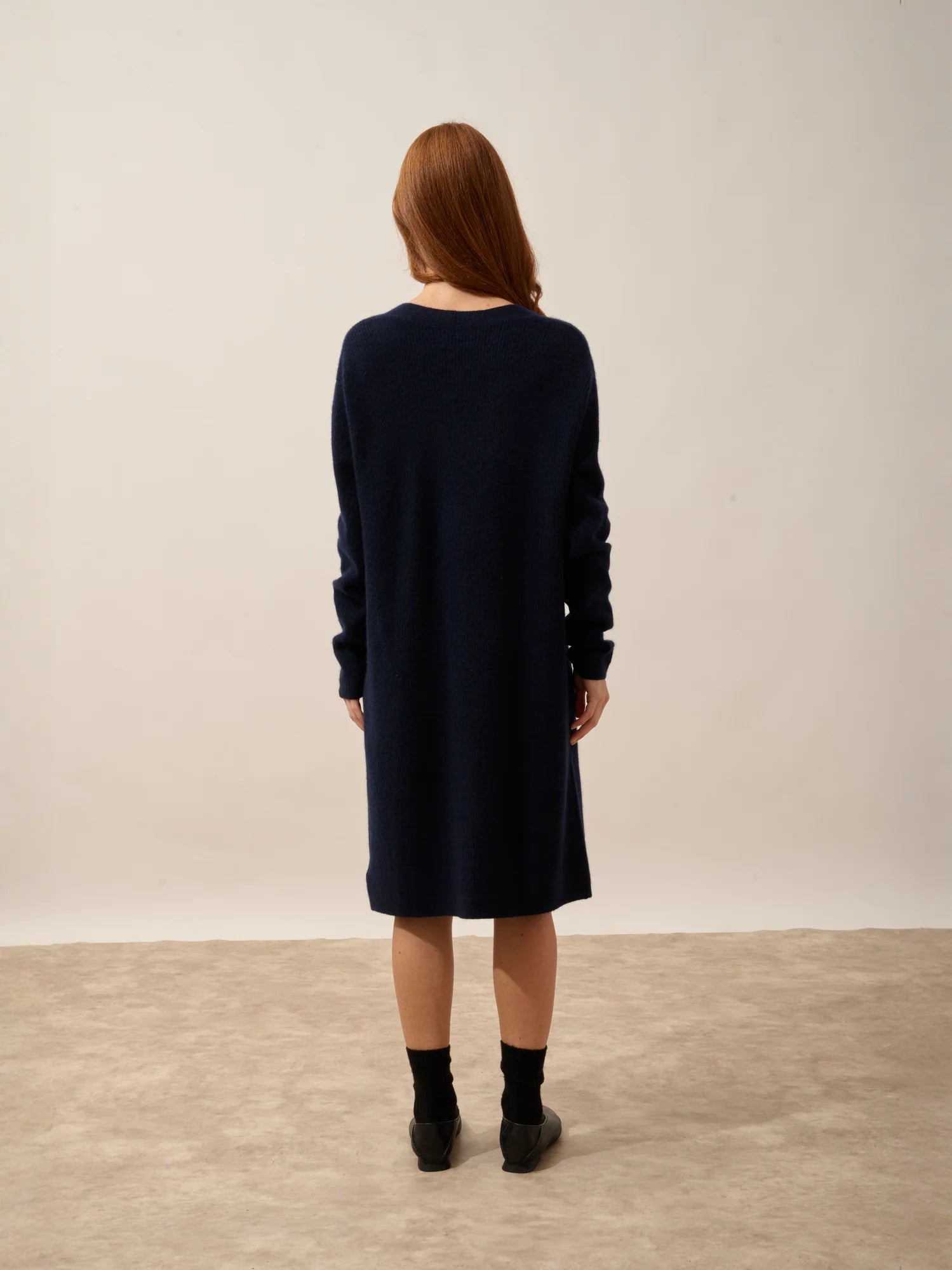 DACHE strickjacke long v-ausschnitt marineblau