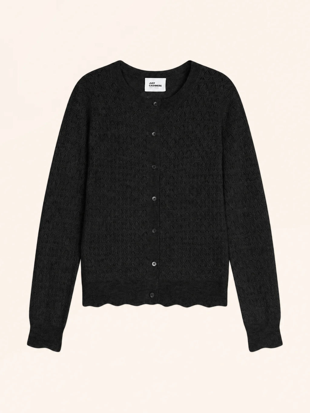 CIMBA strickjacke rundhalsausschnitt schwarz