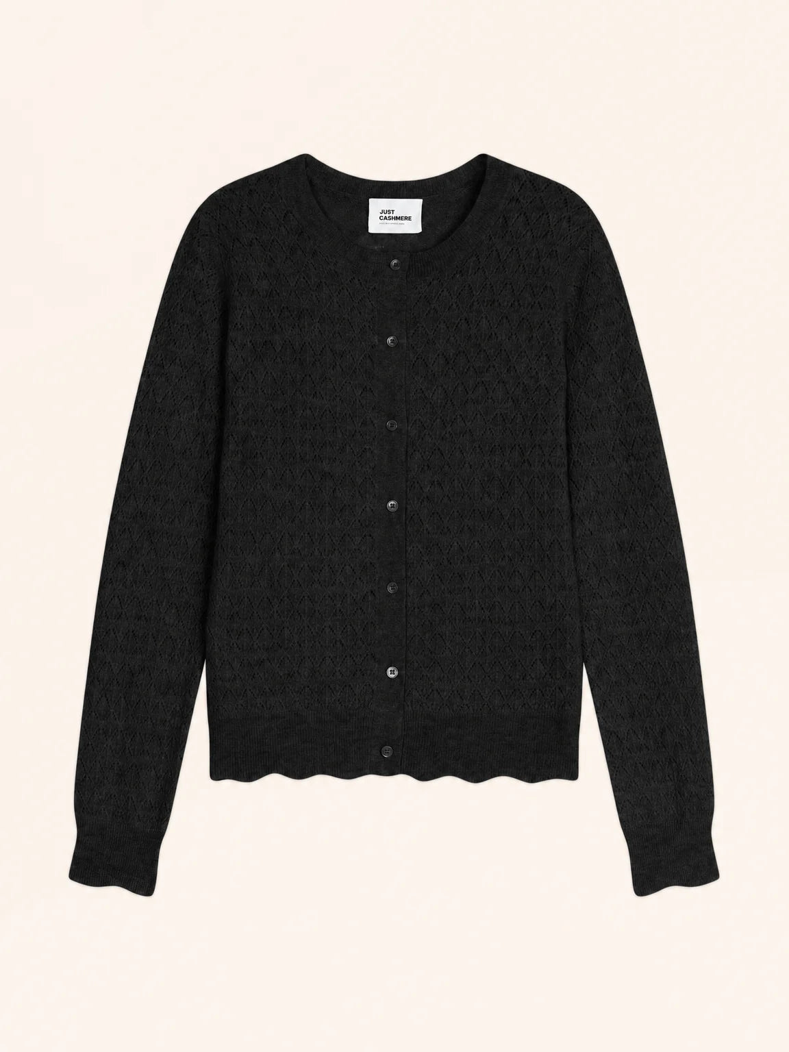 CIMBA strickjacke rundhalsausschnitt schwarz
