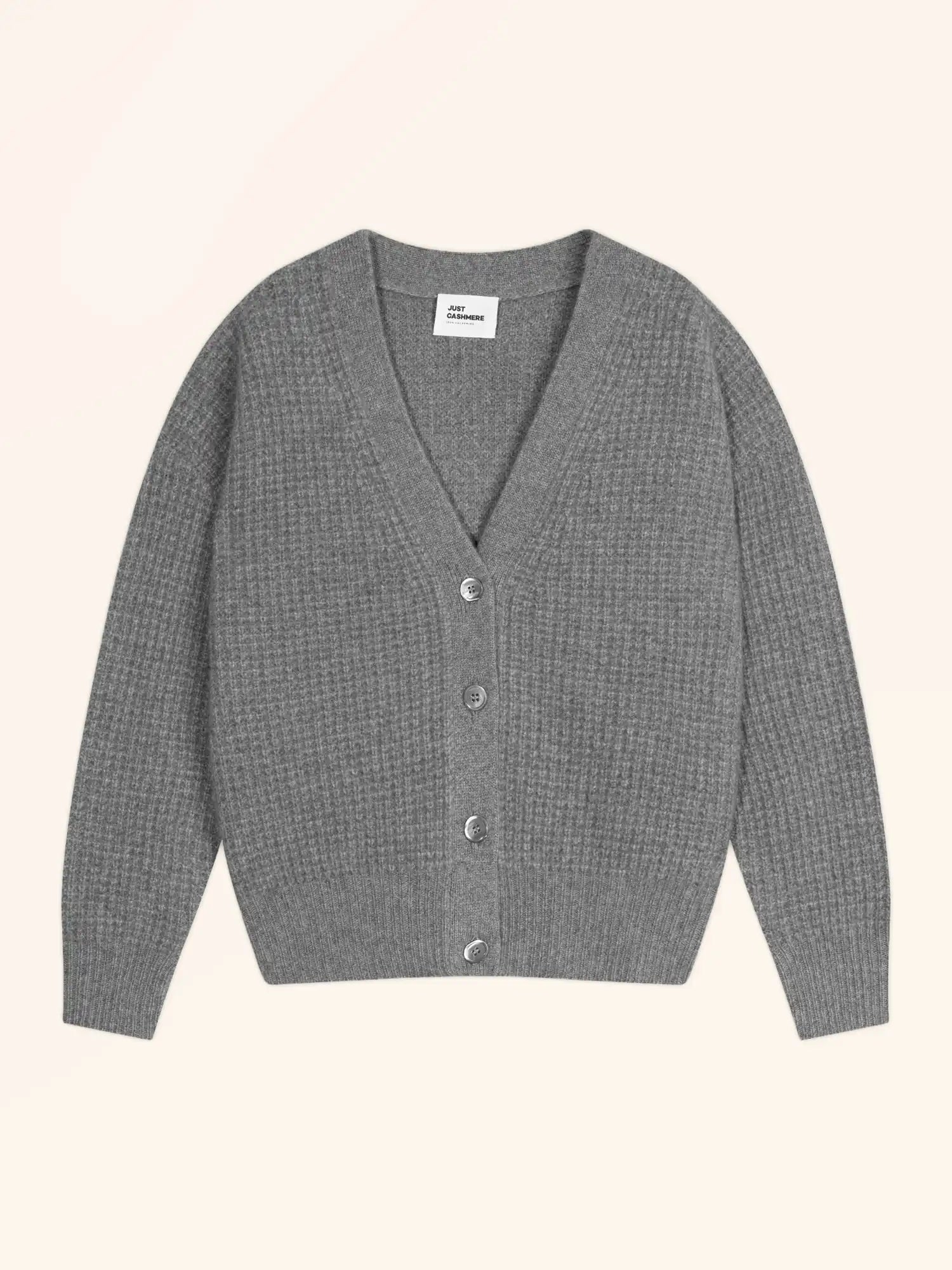 CLARA strickjacke v-ausschnitt 6-fädig flanelle meliert
