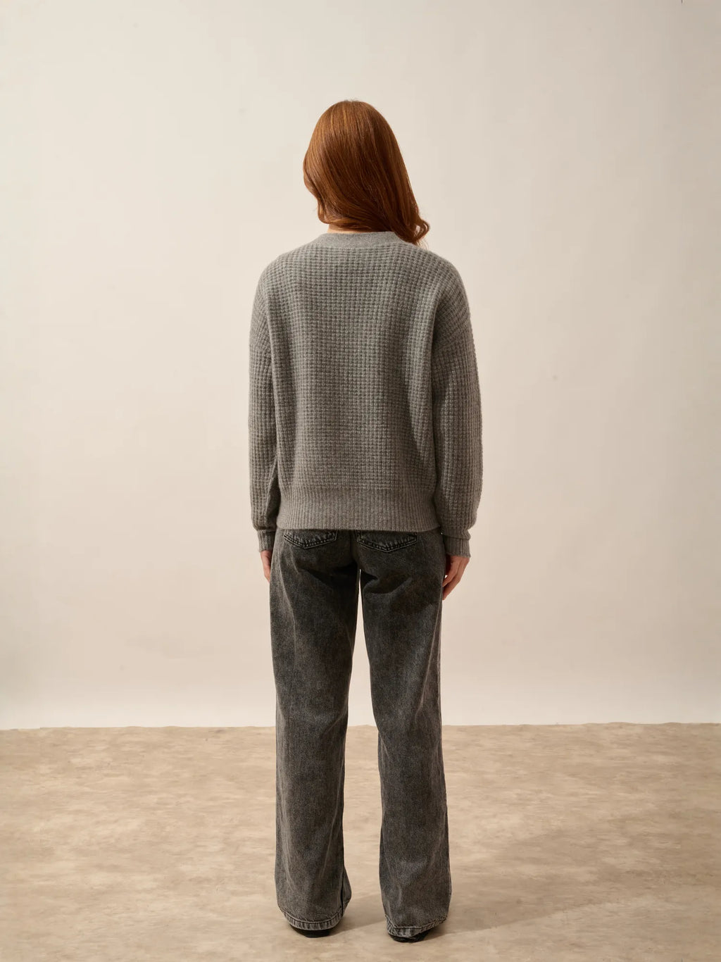 CLARA cardigan col V 6 fils flanelle chiné