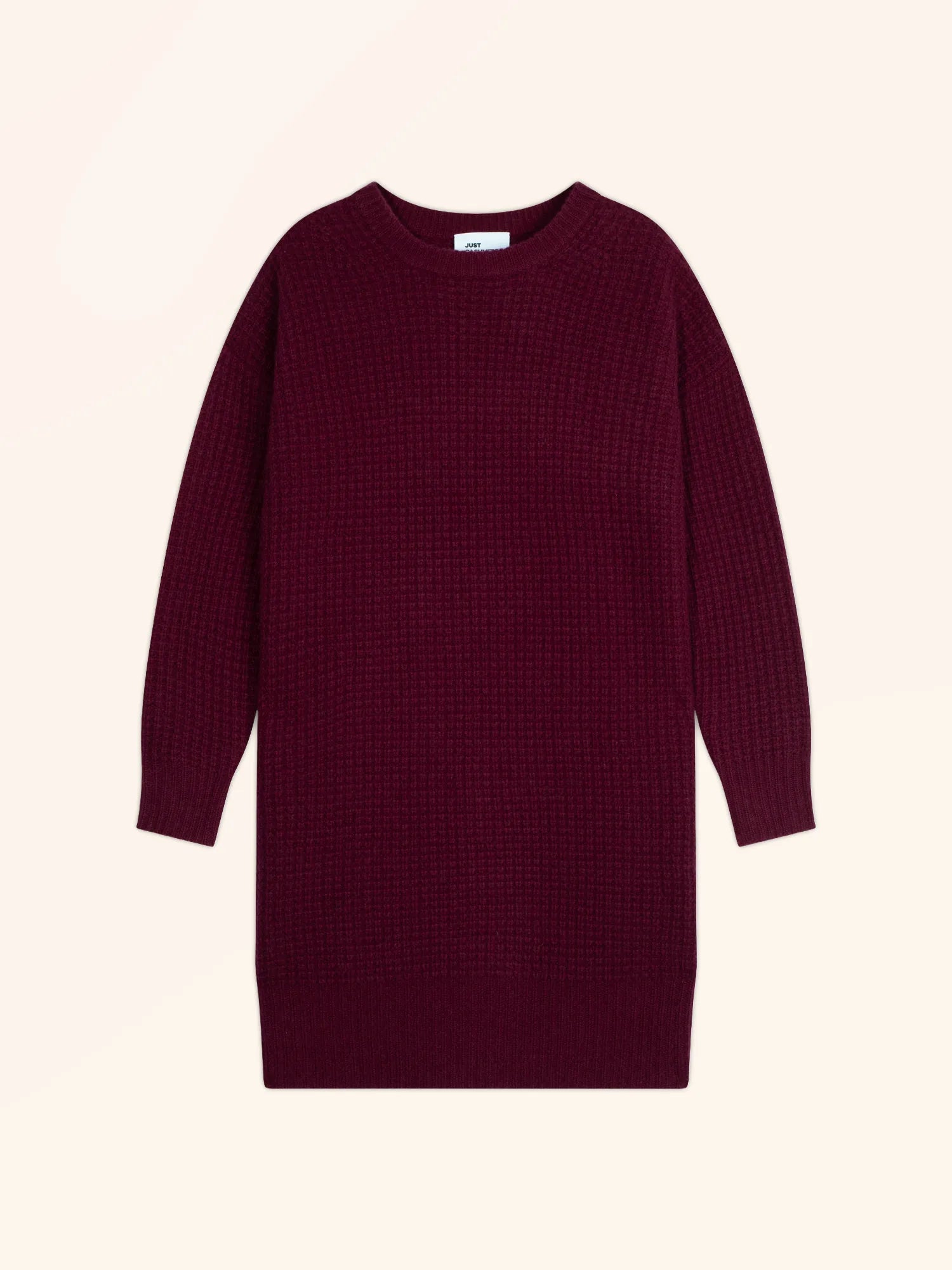ELENA robe col rond 6 fils bordeaux