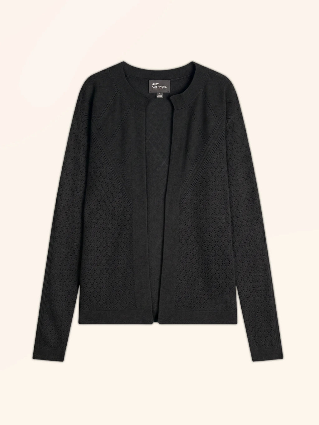 MYA gilet ouvert col rond noir