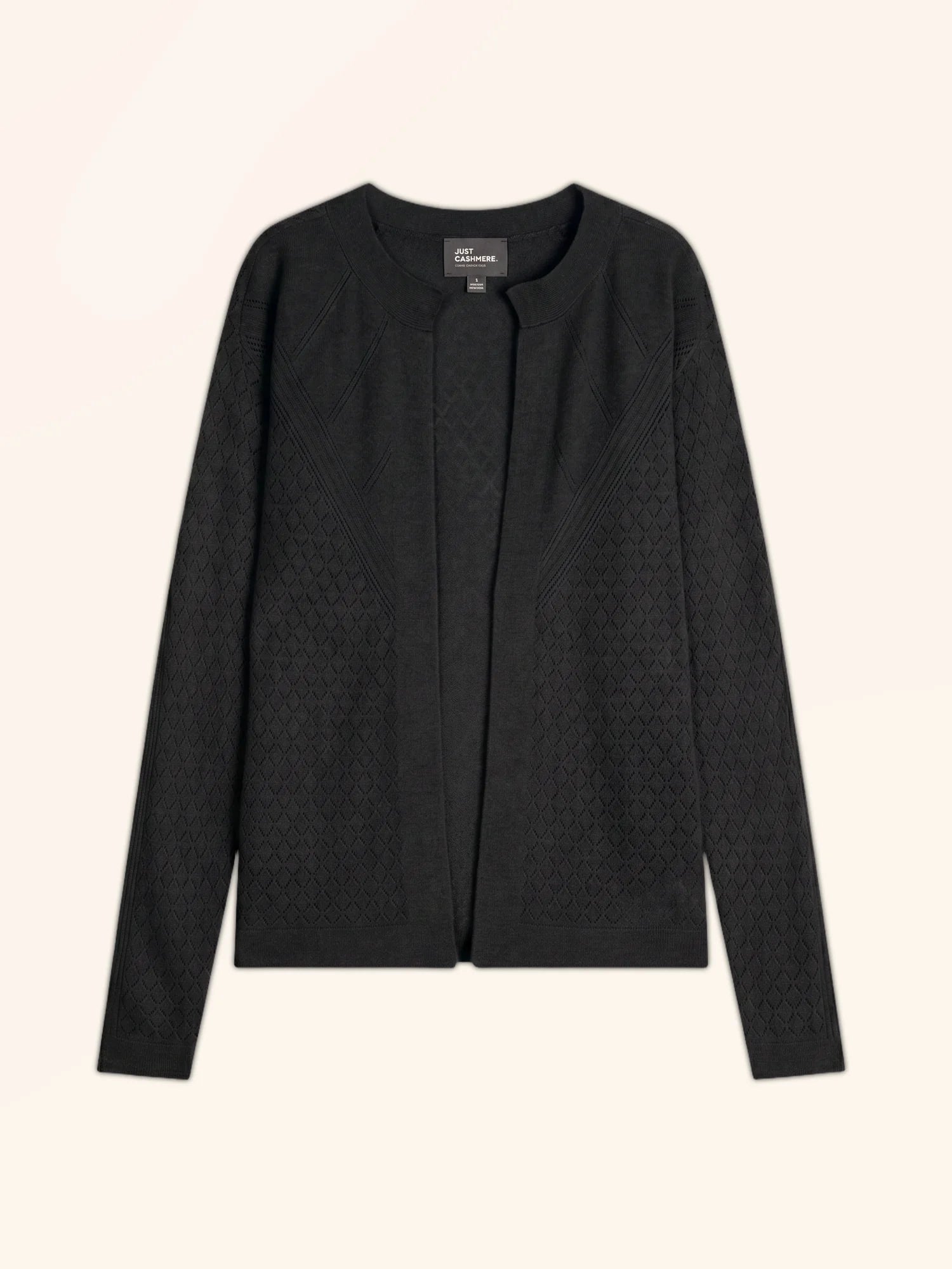 MYA gilet ouvert col rond noir