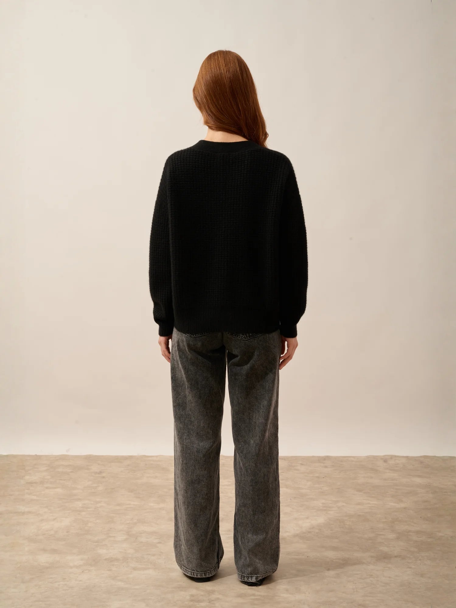 CHODRAK strickjacke v-ausschnitt 8-fädig schwarz
