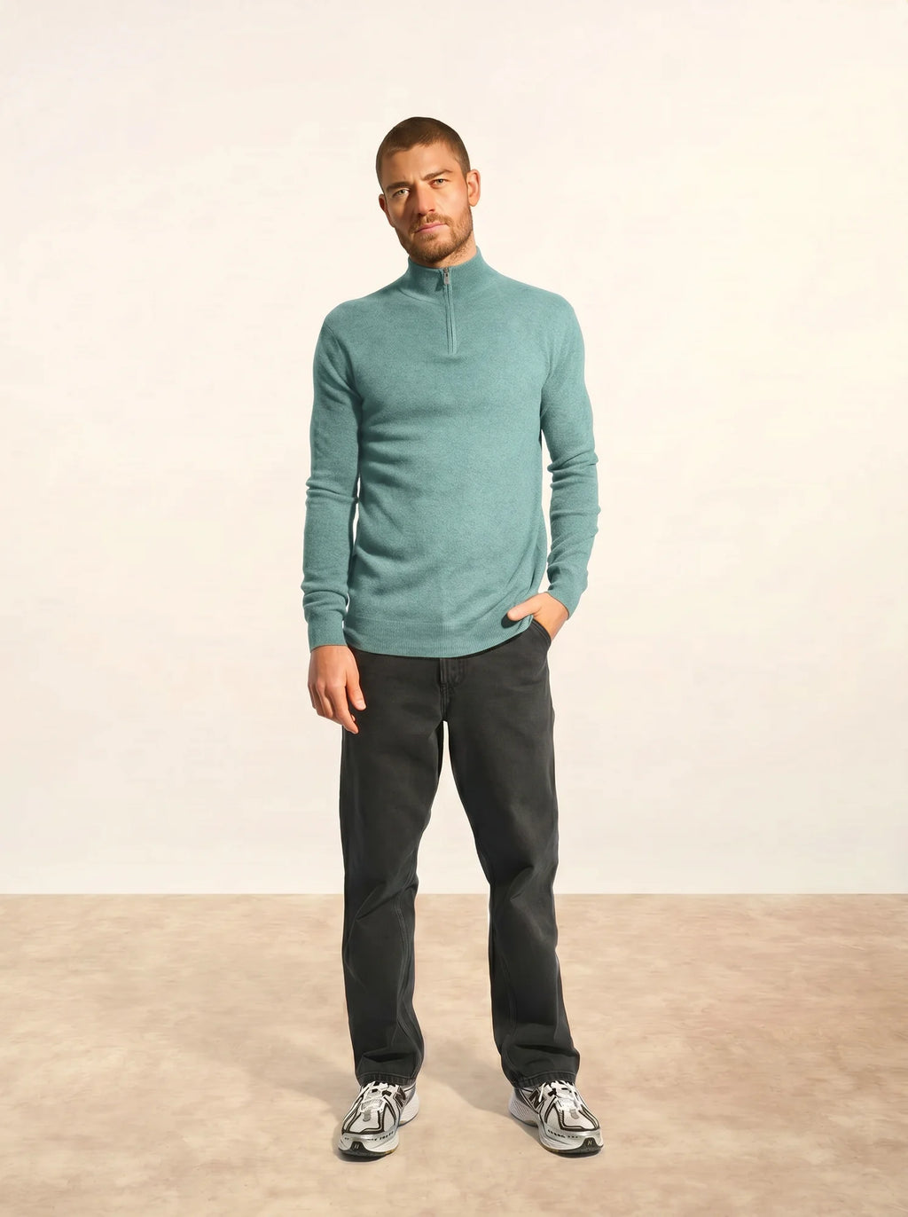 BRADLEY pullover dockermütze grün meliert