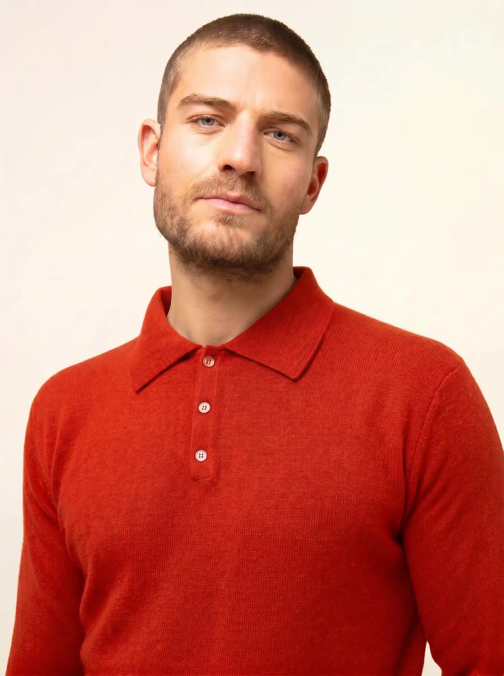 DOUGLAS poloshirt langarm tomate