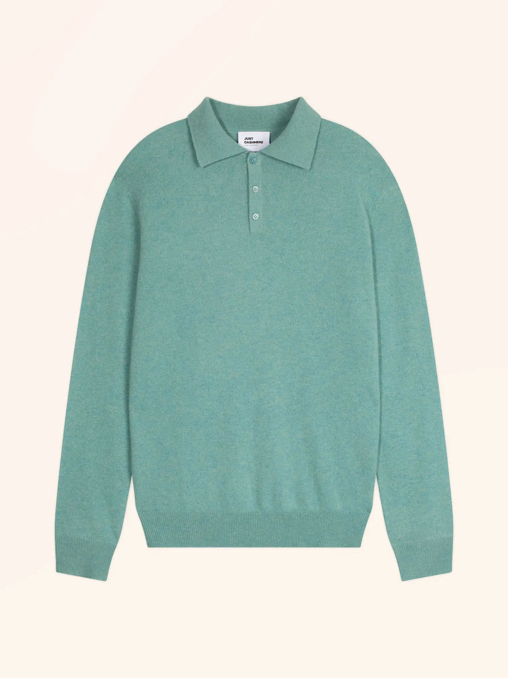DOUGLAS poloshirt langarm grün meliert