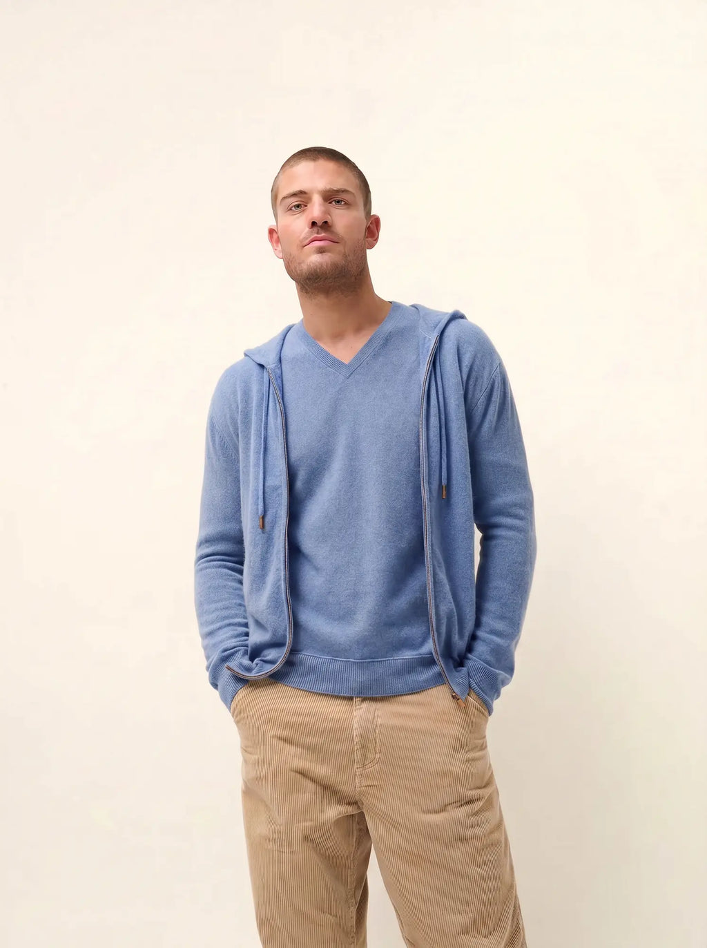 ELLIOT Vest Zipped Hooded Heather Sky