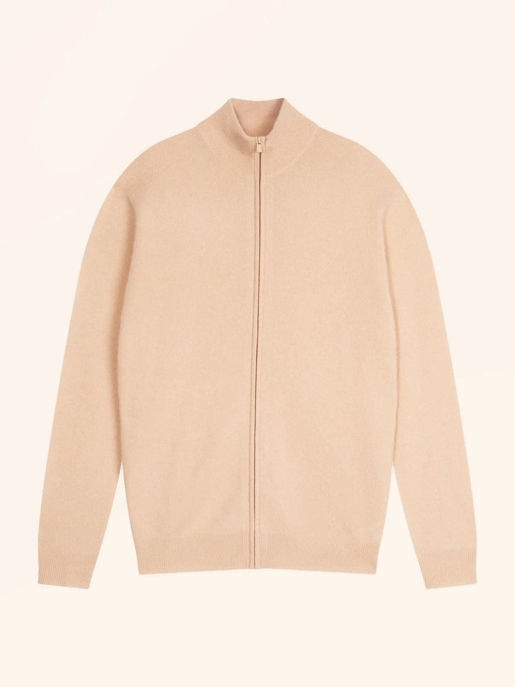ALAN weste mit reissverschluss stehkragen beige