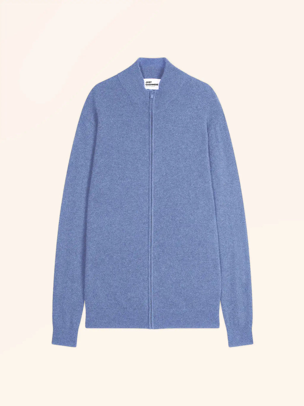 ALAN Gilet Zippé Col Montant Ciel Chiné
