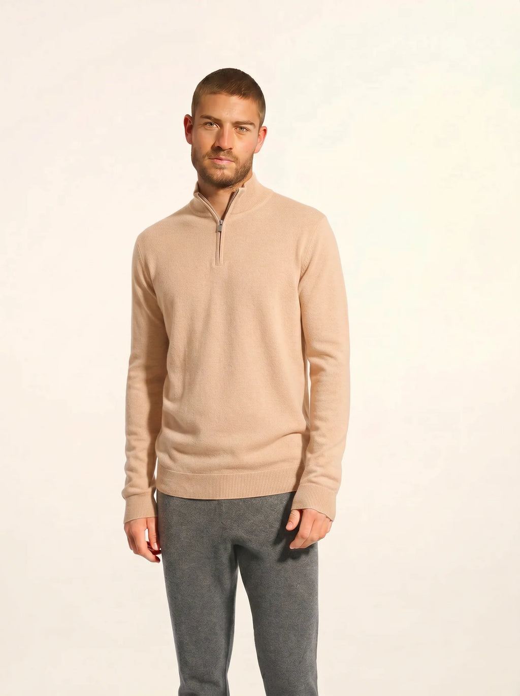 NOUR pullover dockermütze beige