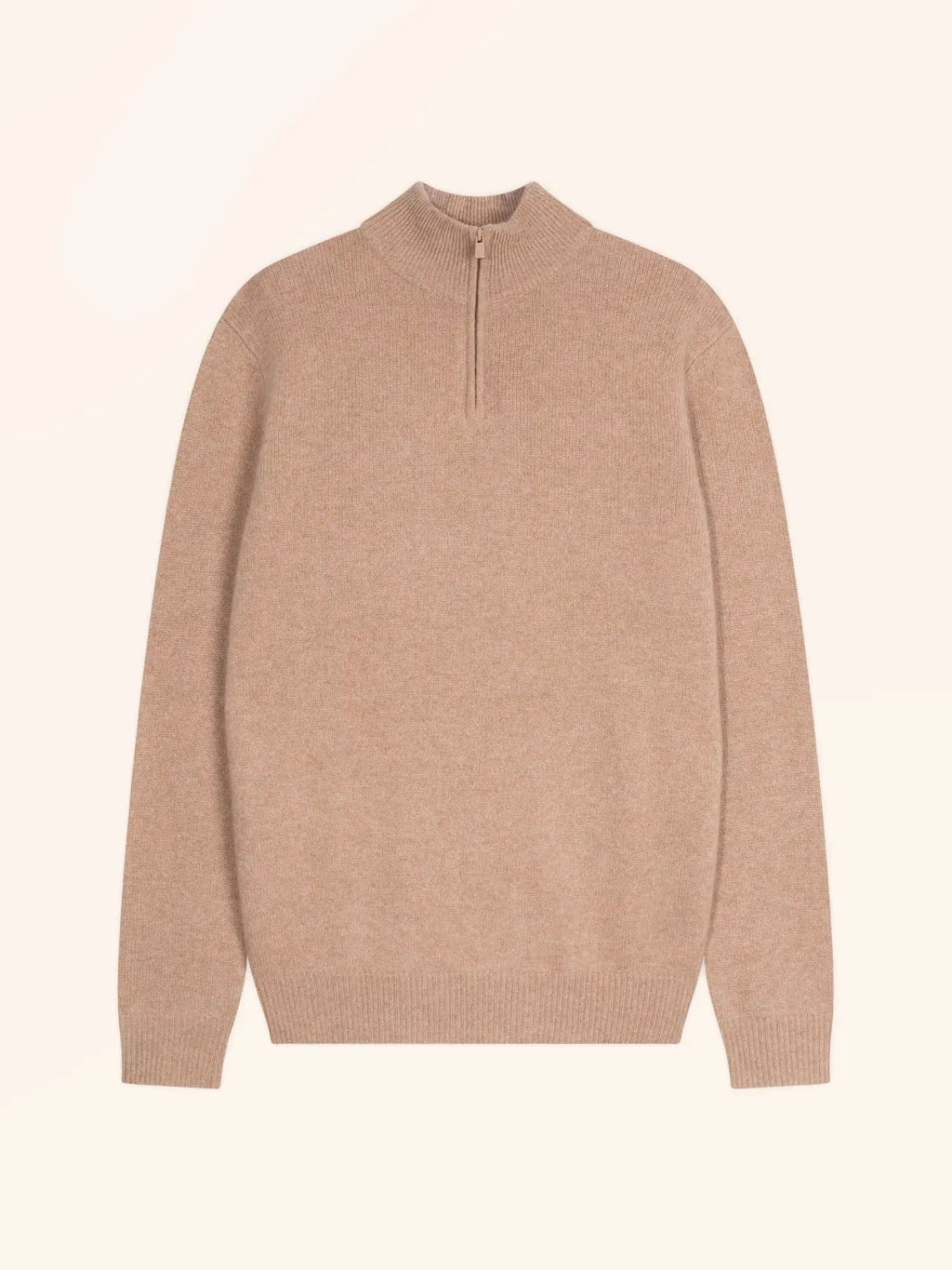 LEONIE Sweater Trucker Neck 4 Ply Heather Camel