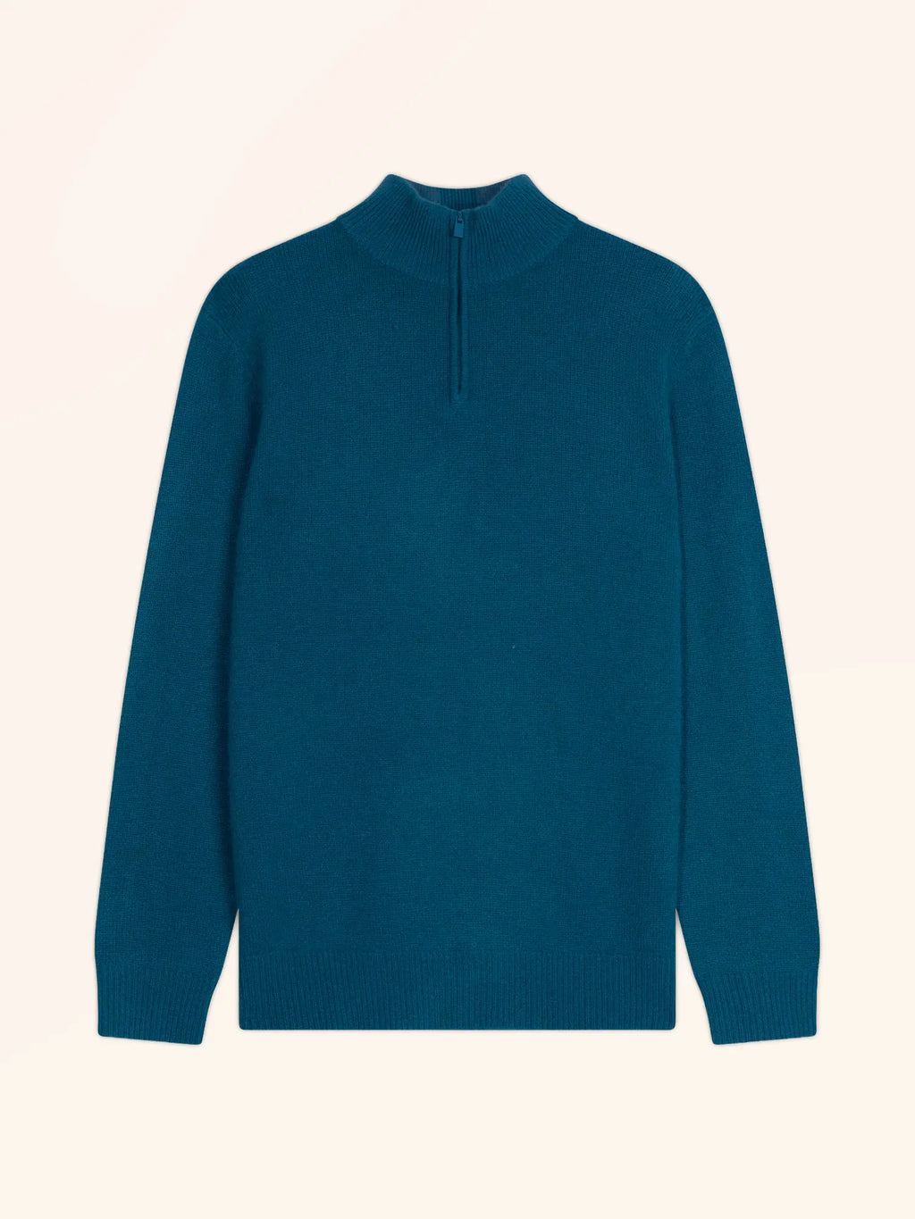 LEONIE Pullover Truckerkragen 4-fädig Pfauenblau