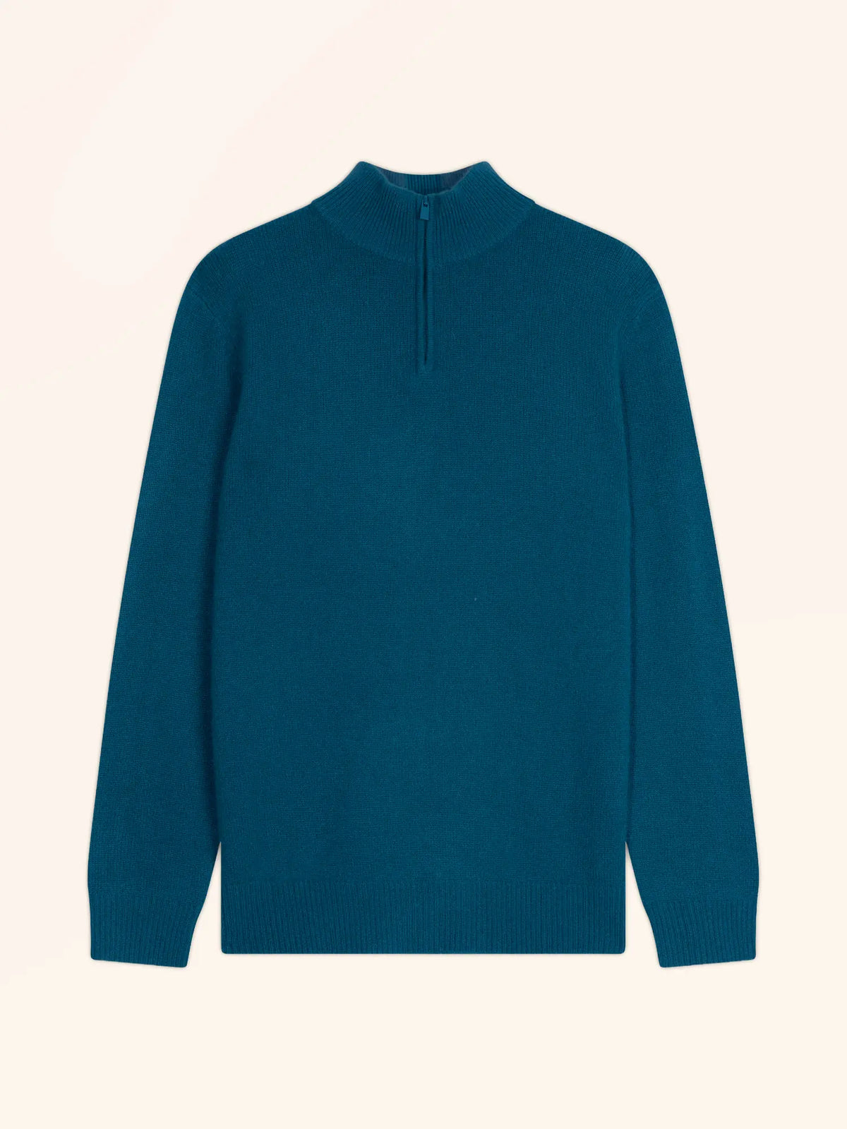 LEONIE Pullover Truckerkragen 4-fädig Pfauenblau