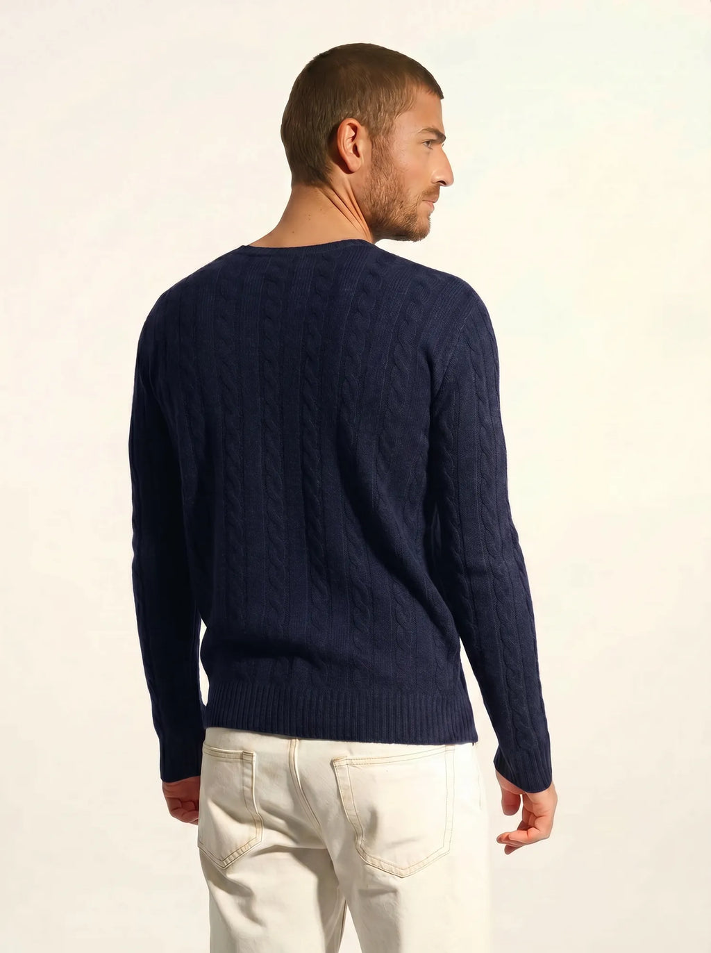 DARRI Sweater Crew Neck 4 Ply Caviar