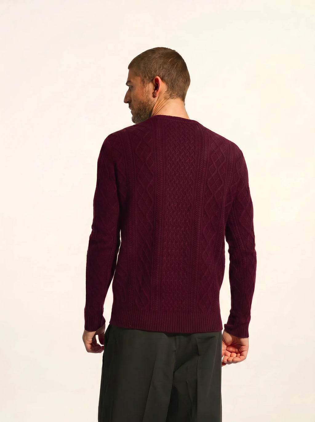 THURID pullover rundhalsausschnitt 4-fädig mûre