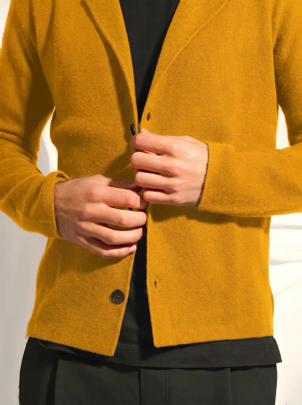 ALVAR Jacket Buttoned Notched Collar Turmeric